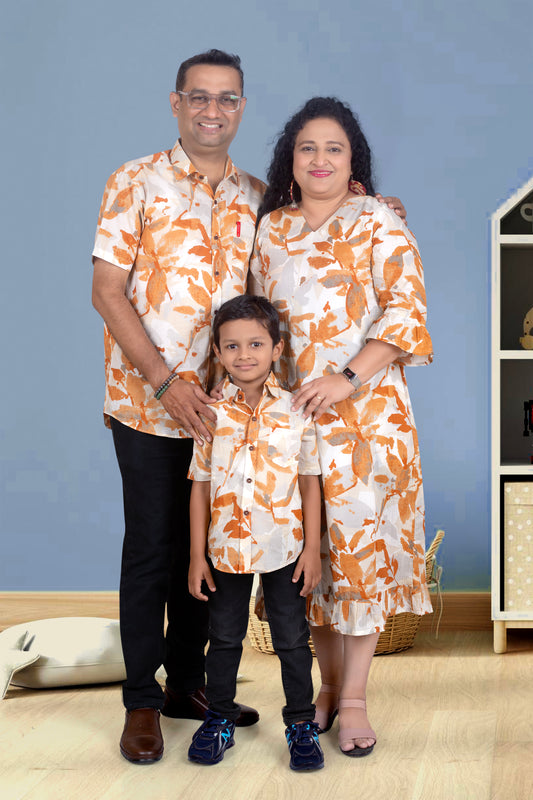 Marble Print Smart Family Combo of 3 in Cotton
