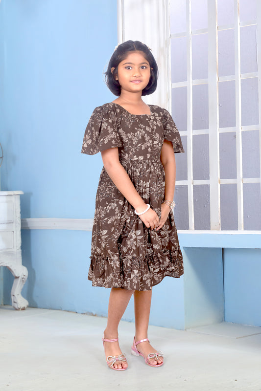 Daughter Coffee Frock in Cotton