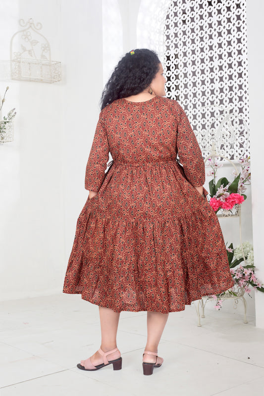 Mother Brown Cotton Nadi Dress