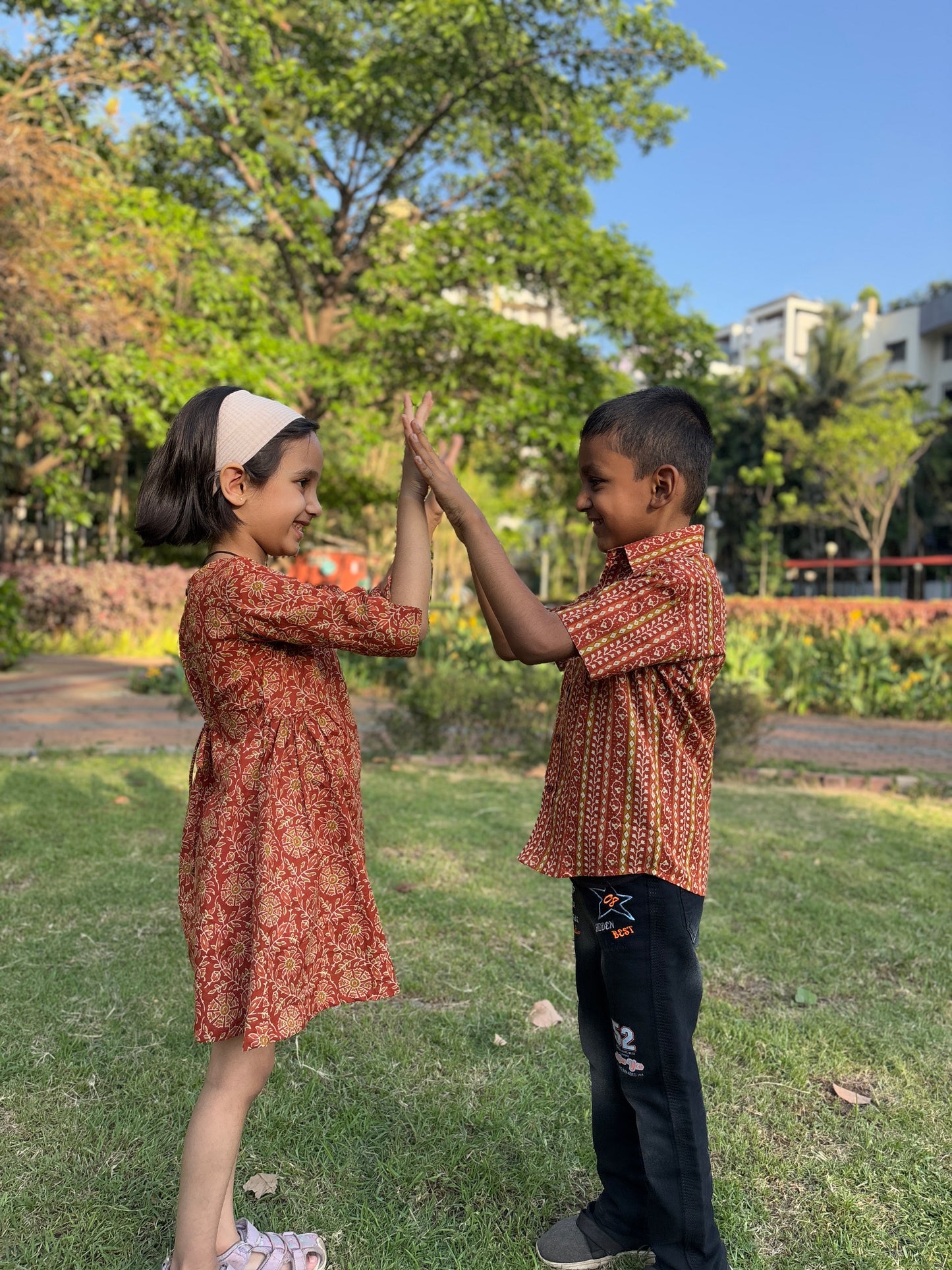 Daughter Rust Frock in Cotton