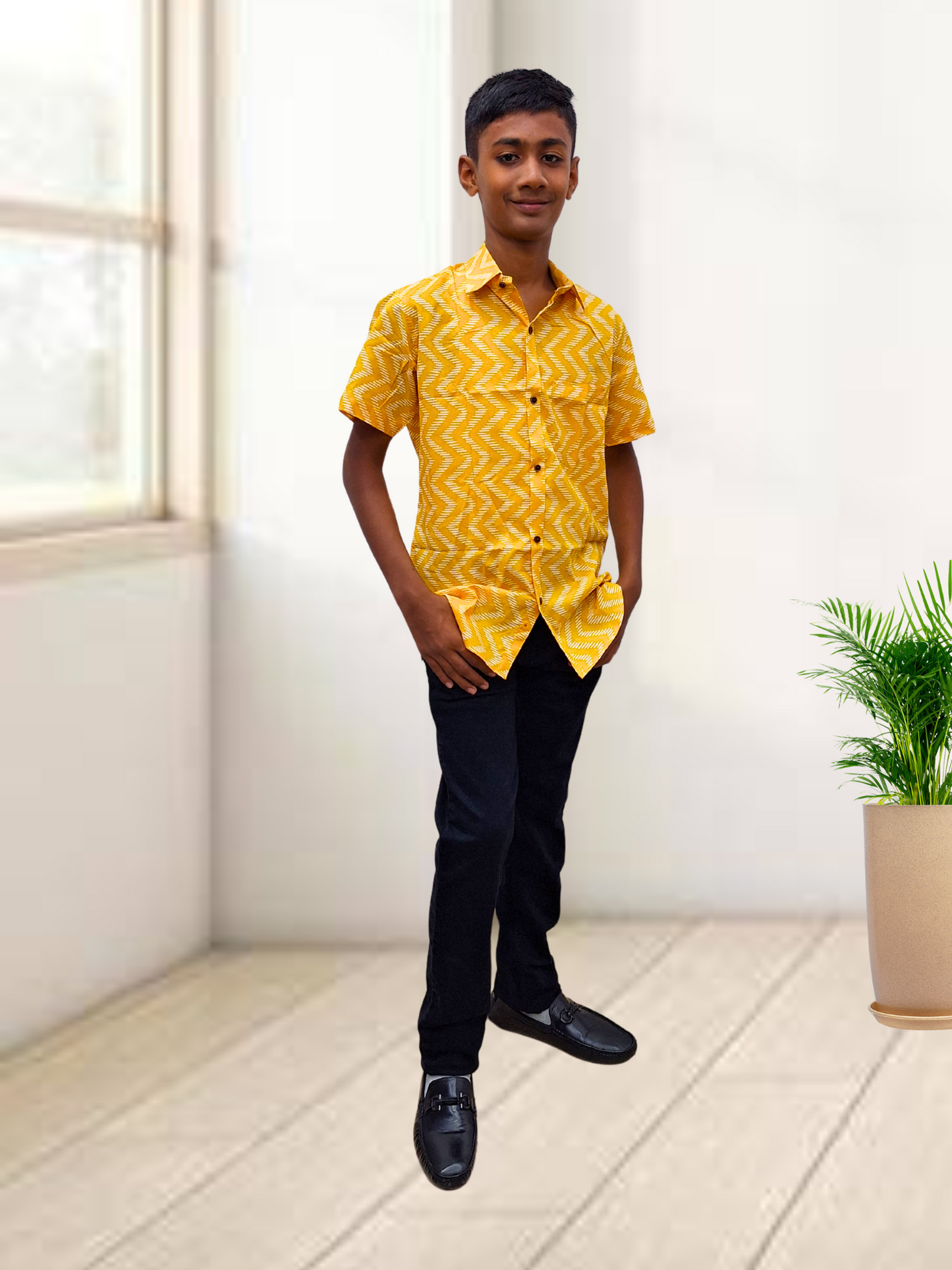 Yellow Smart Family of 3 Combo in Cotton