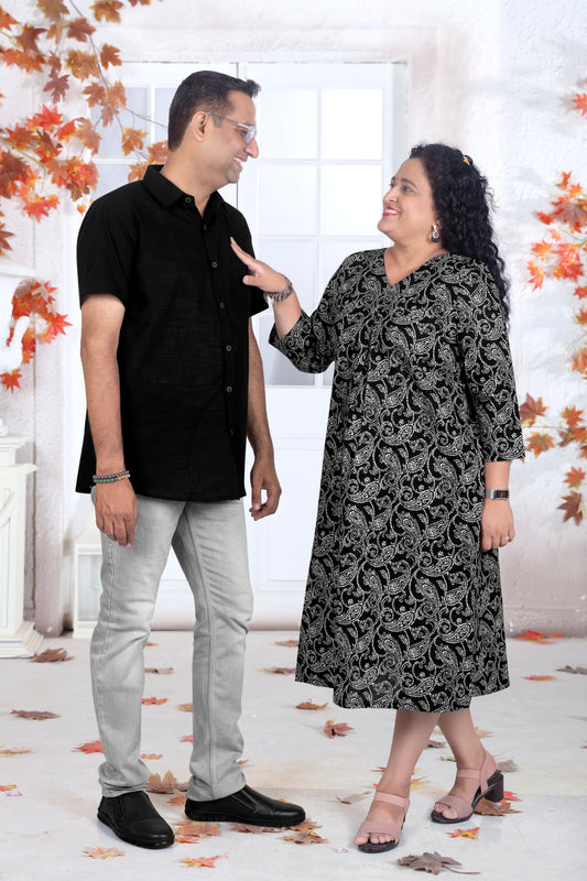 Couple Smart Combo for 2 in Black Color