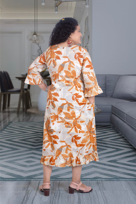 Mother Marble Print Dress in Cotton