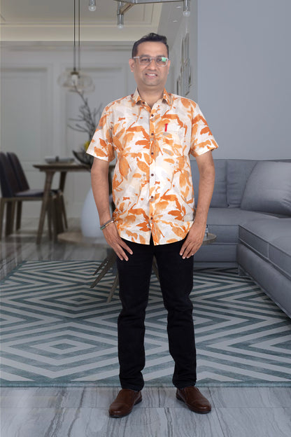 Father Marble Half Shirt in Cotton