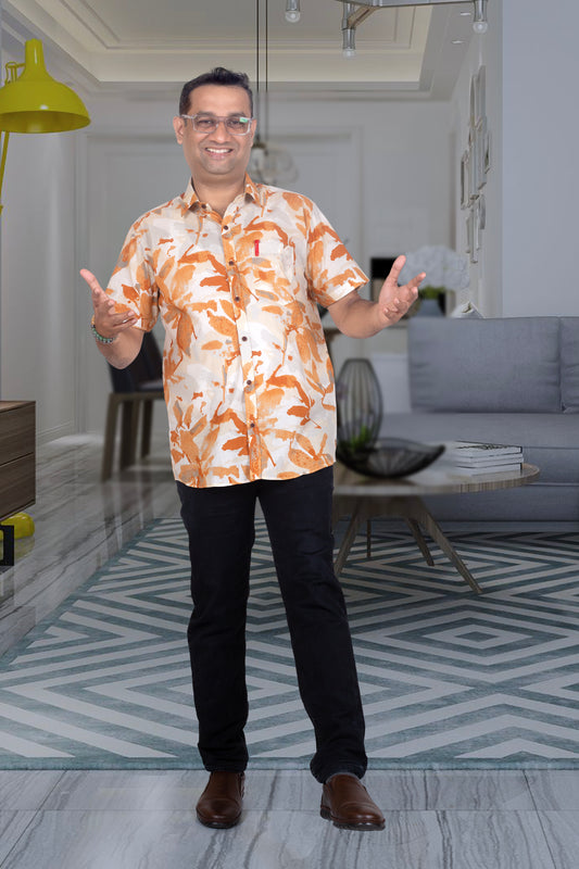 Father Marble Half Shirt in Cotton