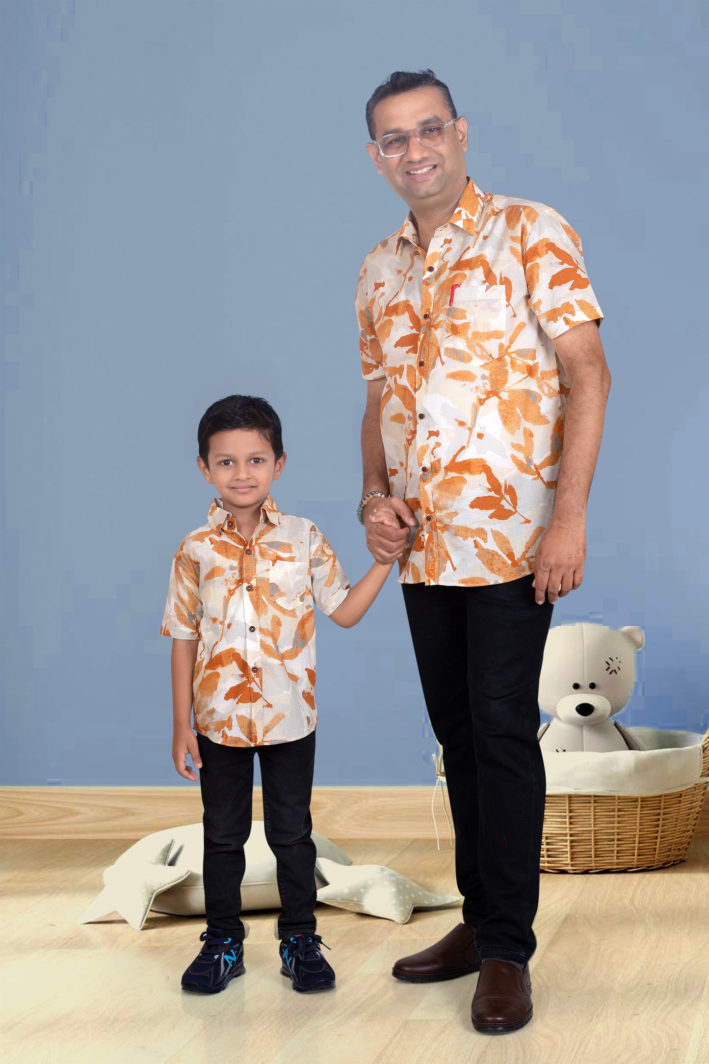 Marble Print Smart Family Combo of 3 in Cotton