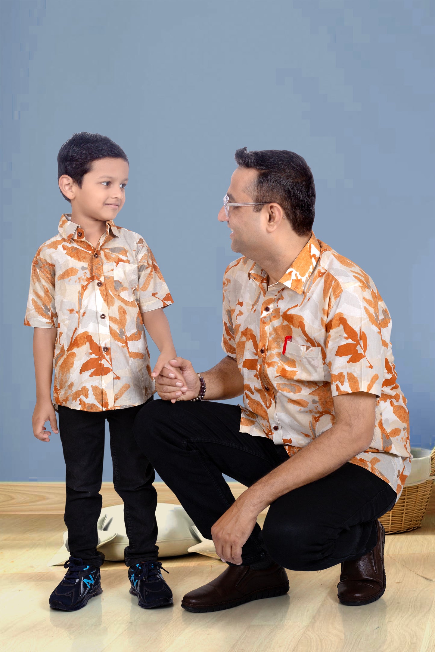 Father Marble Half Shirt in Cotton