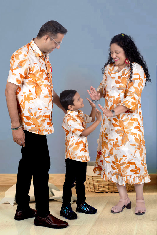 Marble Print Smart Family Combo of 3 in Cotton