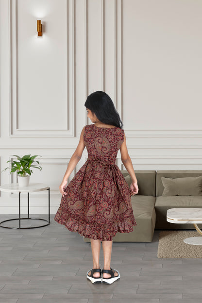 Daughter Wine Frock in Cotton