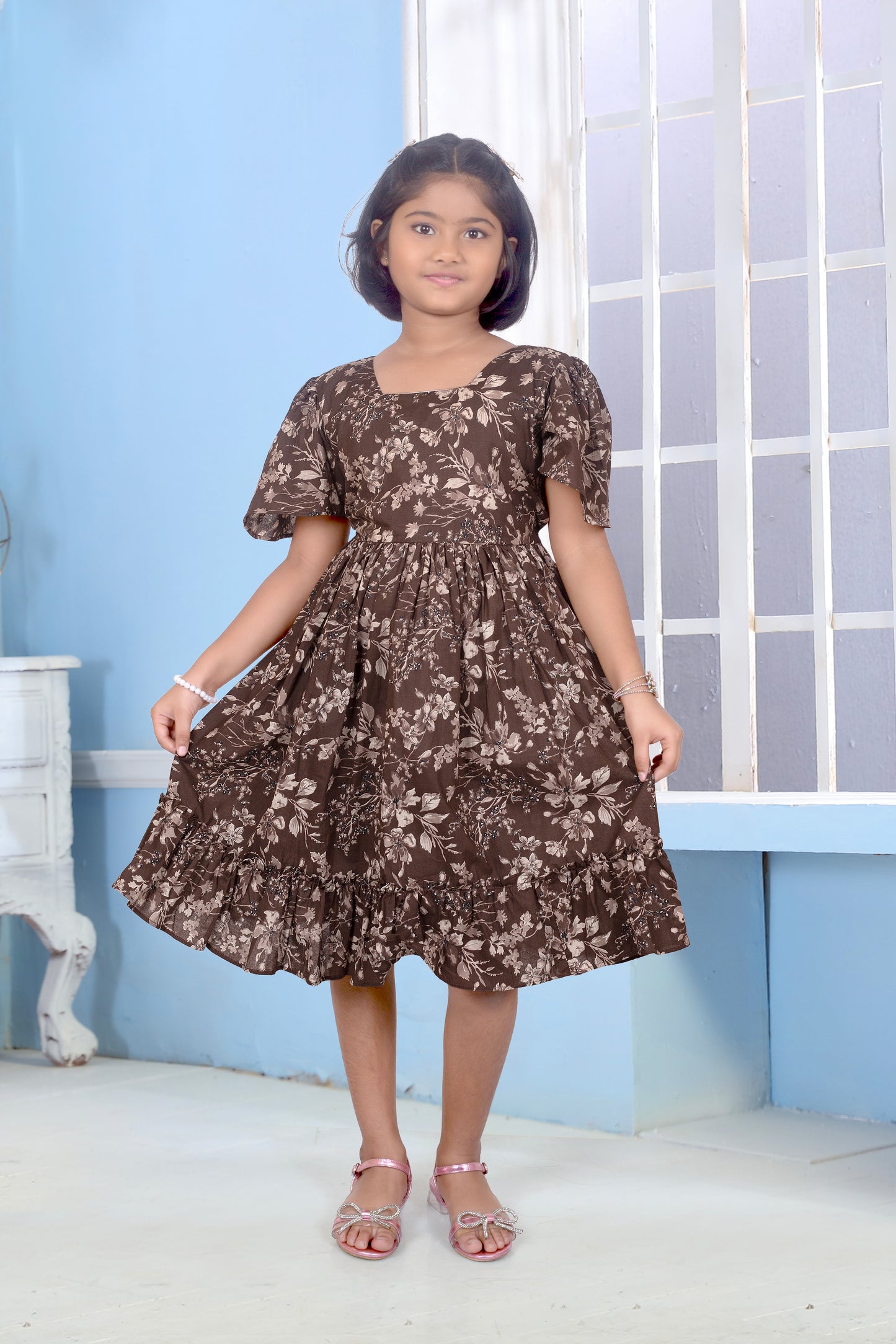 Daughter Coffee Frock in Cotton