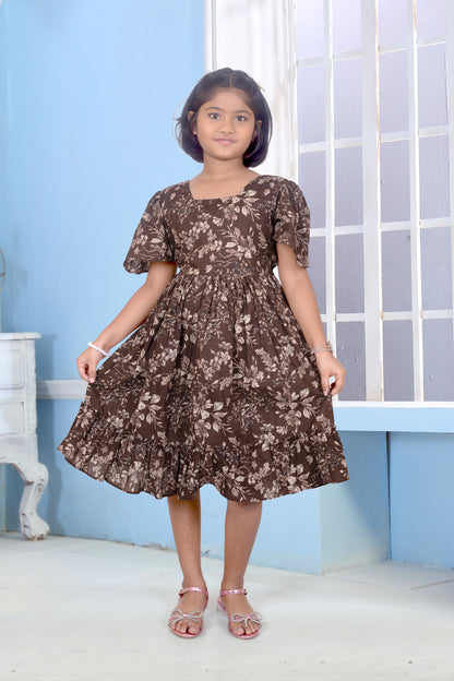 Daughter Coffee Frock in Cotton