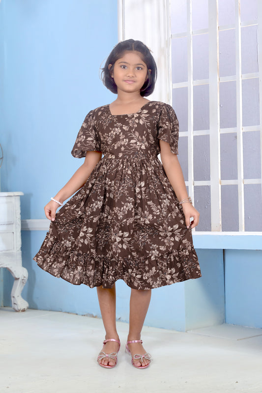 Daughter Coffee Frock in Cotton