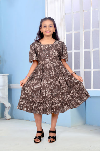Daughter Coffee Frock in Cotton