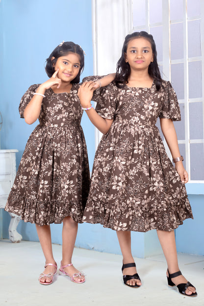 Daughter Coffee Frock in Cotton