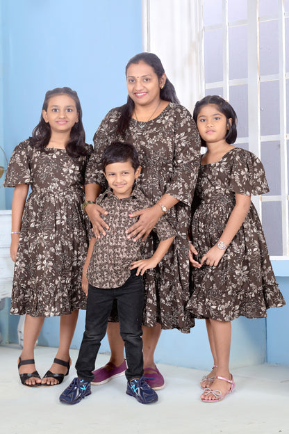 Son Coffee Half Sleeves Shirt in Cotton