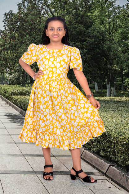 Daughter Yellow Frock in Cotton