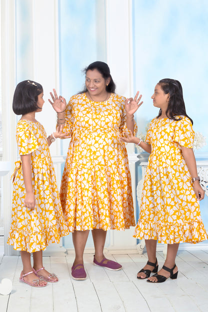 Daughter Yellow Frock in Cotton