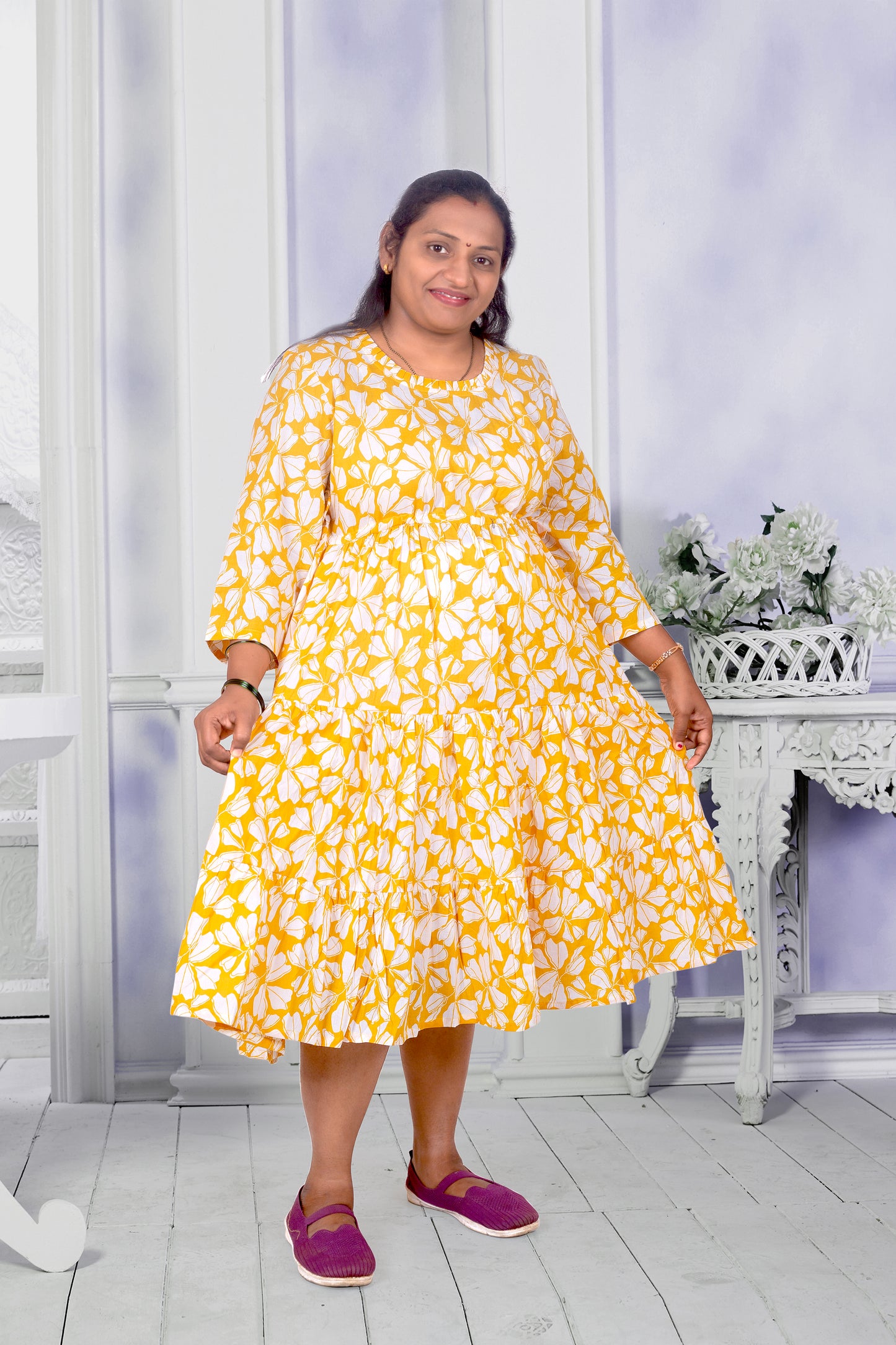 Twinning Mother Daughter Yellow Combo of 2