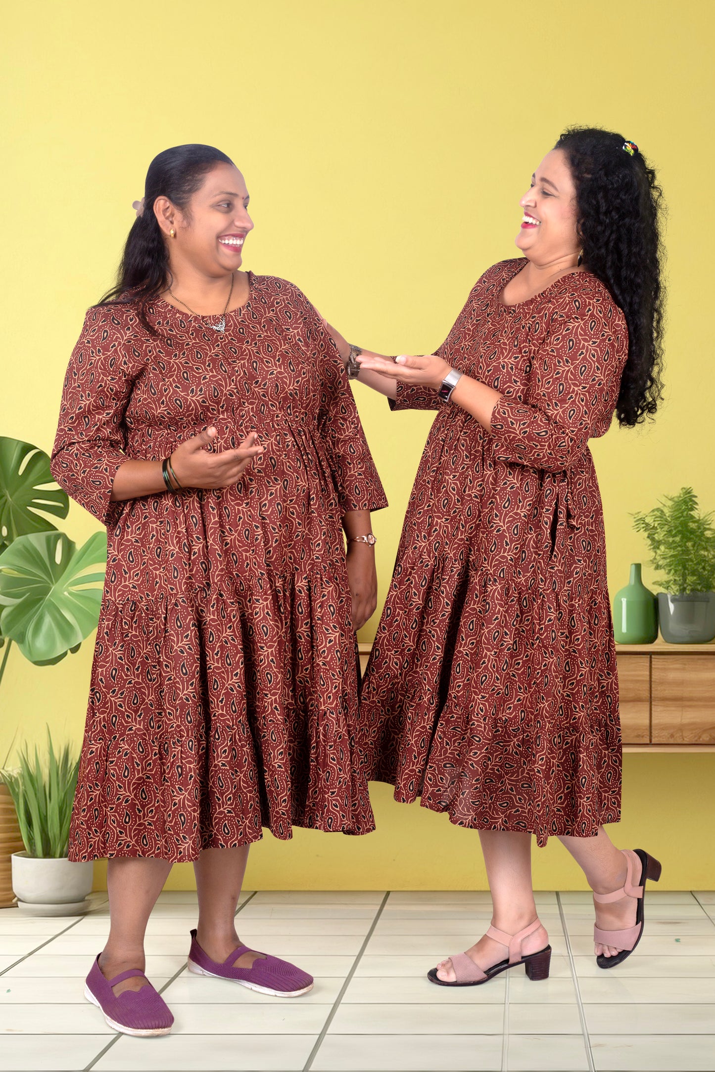 Mother Brown Cotton Nadi Dress