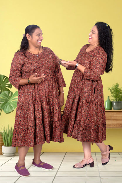 Mother Brown Cotton Nadi Dress