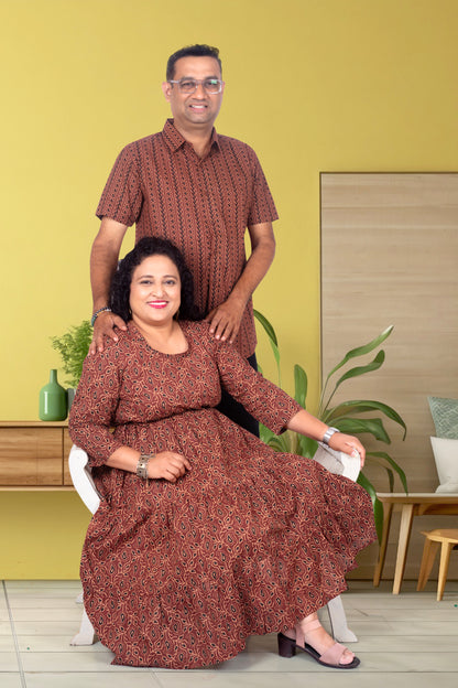 Mother Brown Cotton Nadi Dress