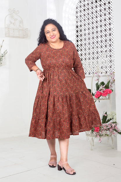 Mother Brown Cotton Nadi Dress