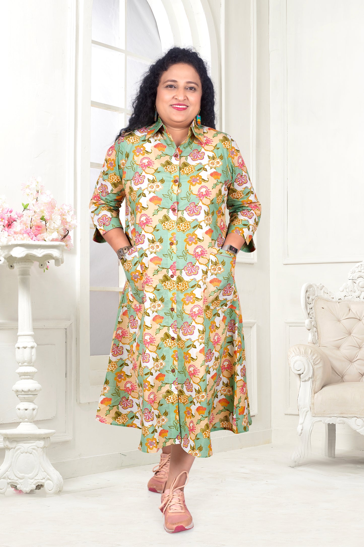 Twinning Mother Daughter Green Combo For 2