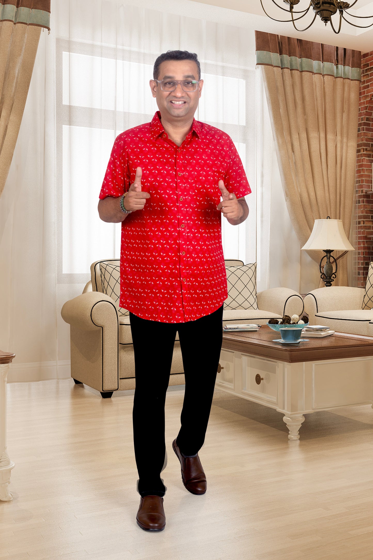 Couple Smart Combo for 2 in Red Butta Color