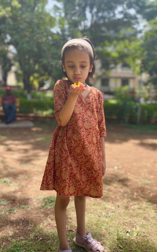 Daughter Rust Frock in Cotton