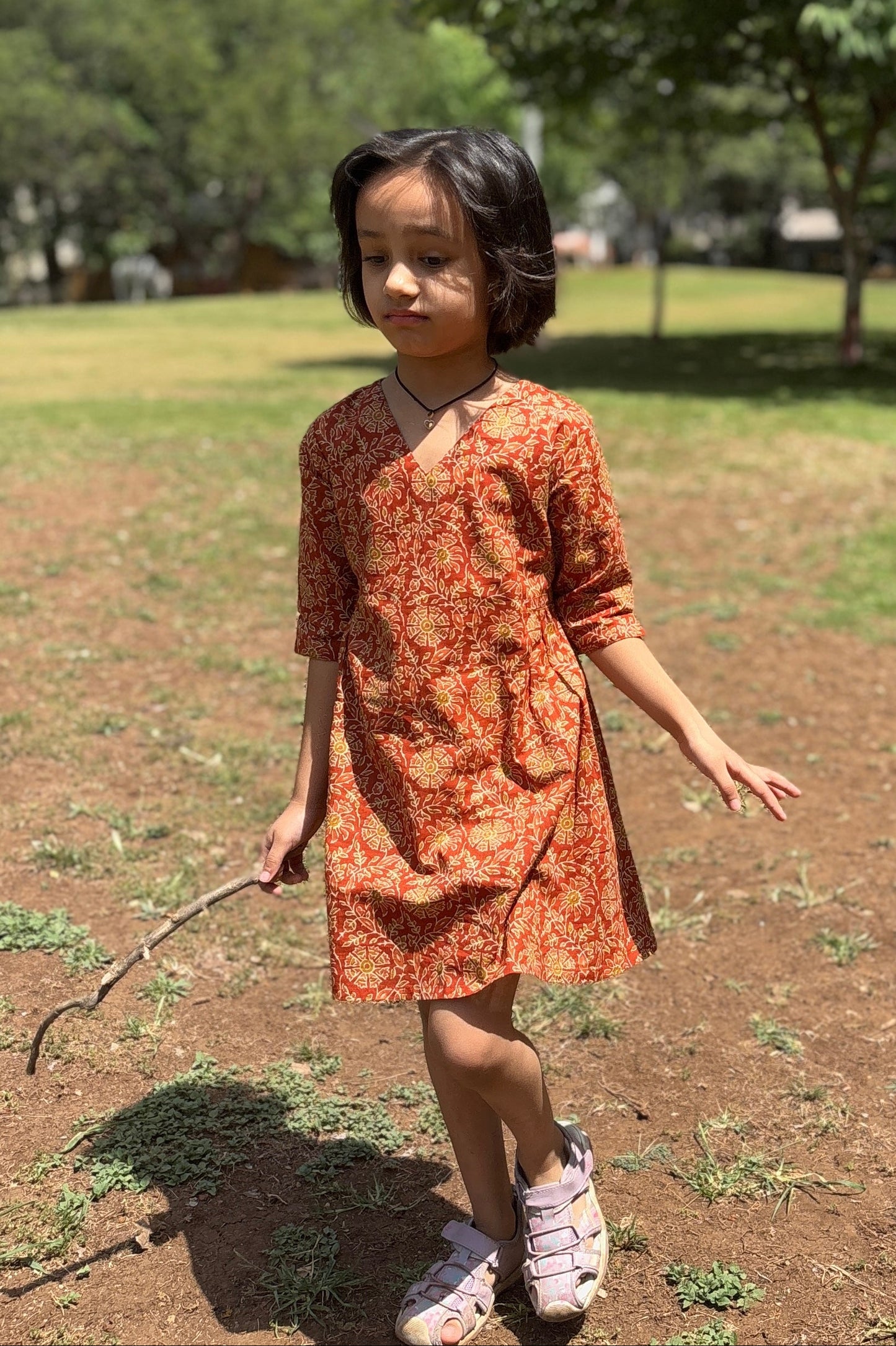 Daughter Rust Frock in Cotton