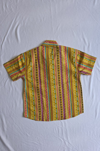 Son Yellow Color Vertical Shirt in Cotton