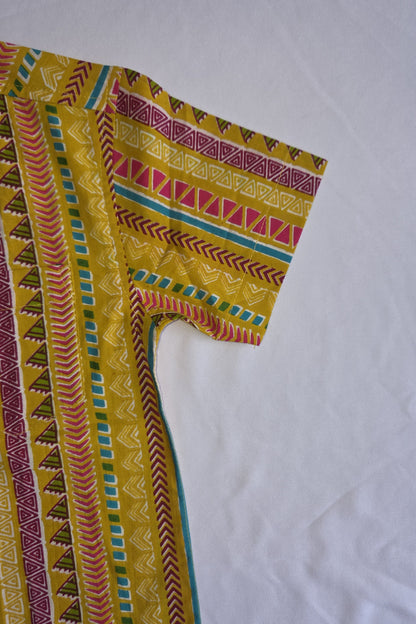 Son Yellow Color Vertical Shirt in Cotton