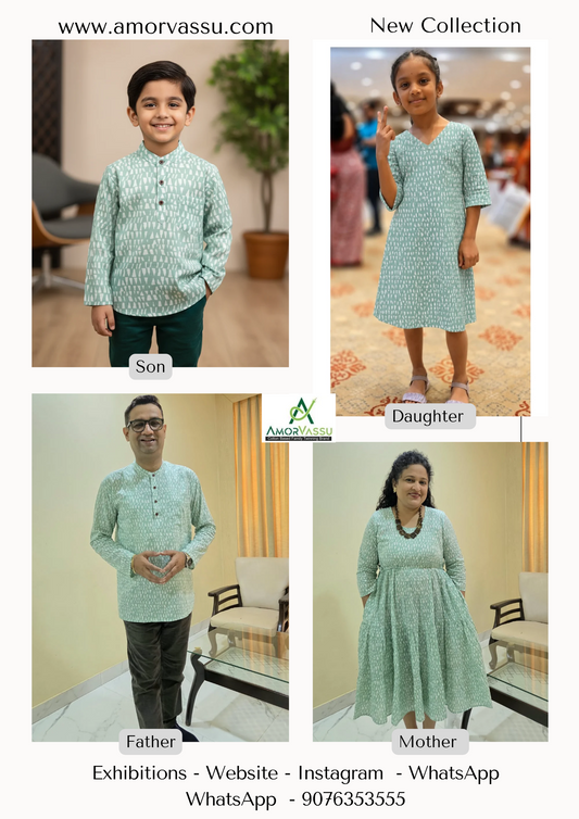 Light Green Color Family Of 4
