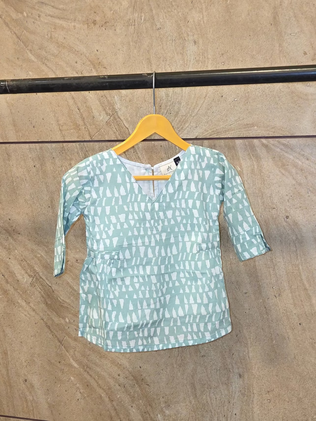 Daughter Light Green Frock in Cotton