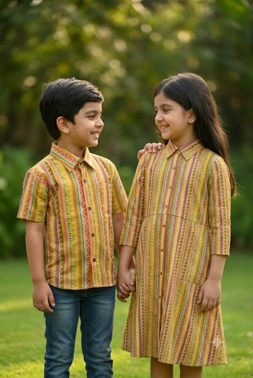 Brother Sister Small Smart Combo for 2 in Yellow Color