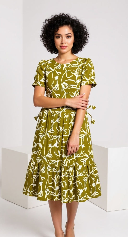 Mother Amber Color Nadi Dress in Cotton