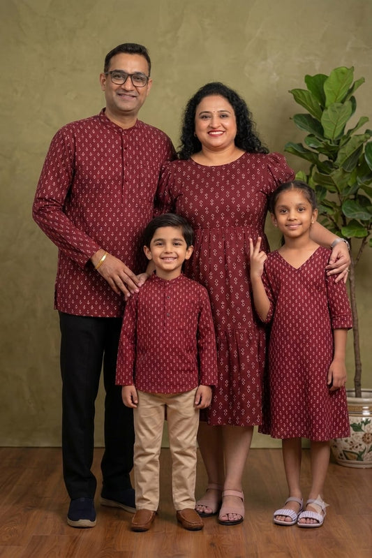 Maroon Color Family Of 4