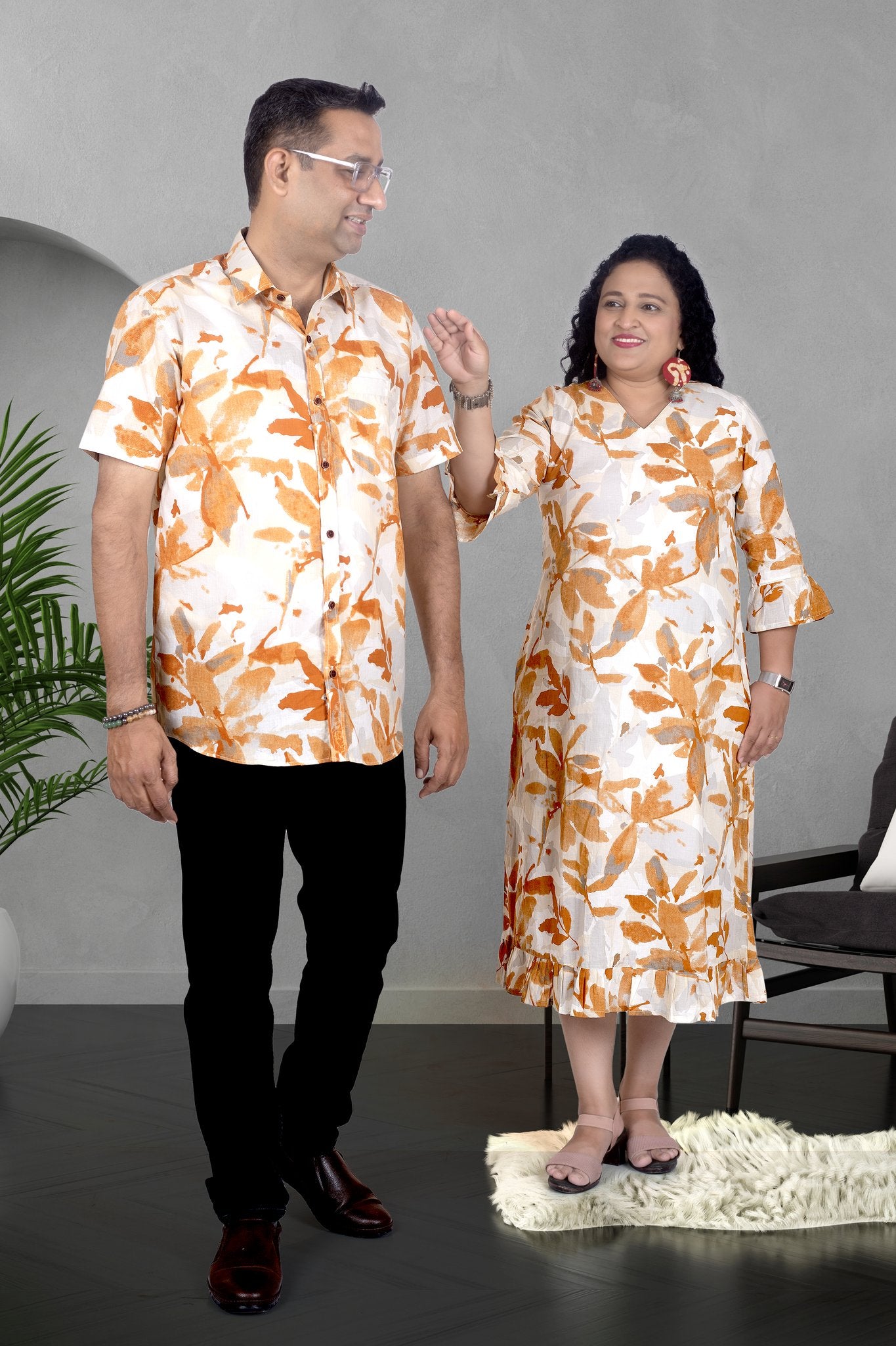 Couple Smart Combo for 2 in Marble Print Beige Color